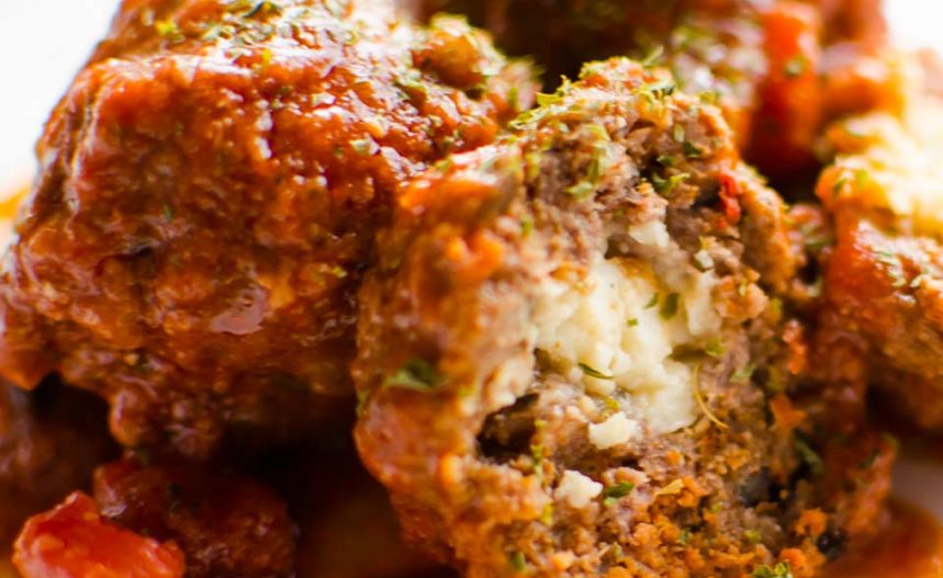 receta de albondigas rellenas de queso gamoneu