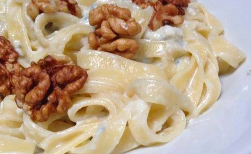 Una receta con queso Casín. Tagliatella con queso y nueces